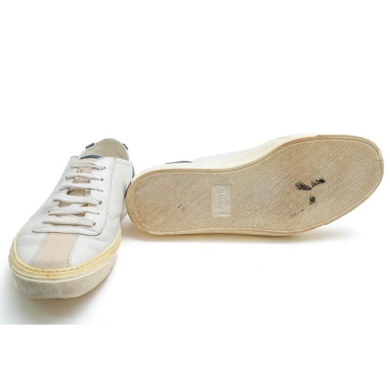Gucci Shoes Sneakers Low Cut Men Leather White Eugene Miro — view 7