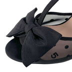 Chanel Ribbon Mesh Coco Mark Sandals — view 5