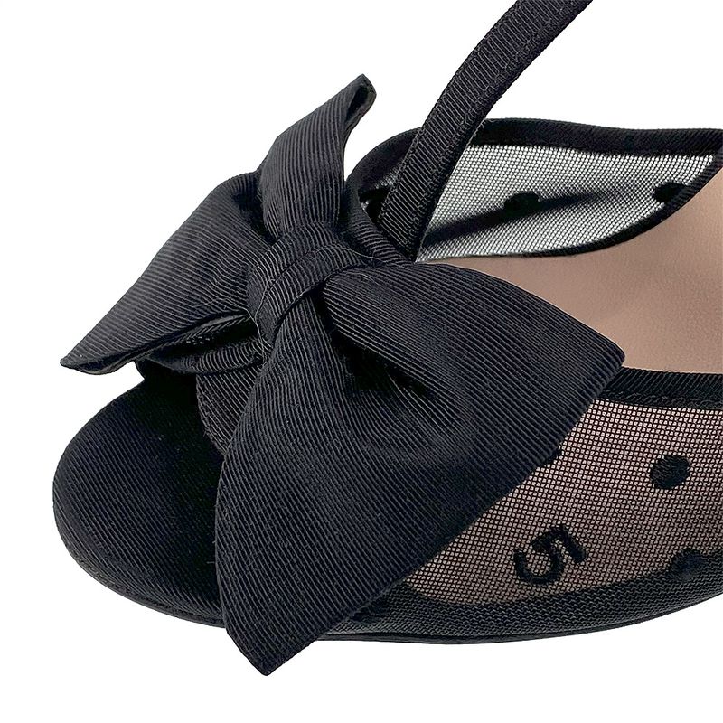 Chanel Ribbon Mesh Coco Mark Sandals — view 5
