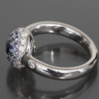 Chanel Sapphire Diamond Ring 18K White Gold 750 E0969 — view 9
