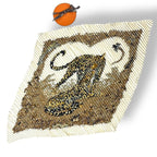 Hermes Scarf Pleated Silk Dip Dye Jungle Love White