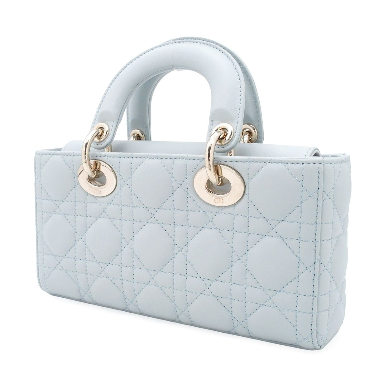 Dior Lady D Joy Light Blue Lambskin 2-Way Shoulder Bag — view 2