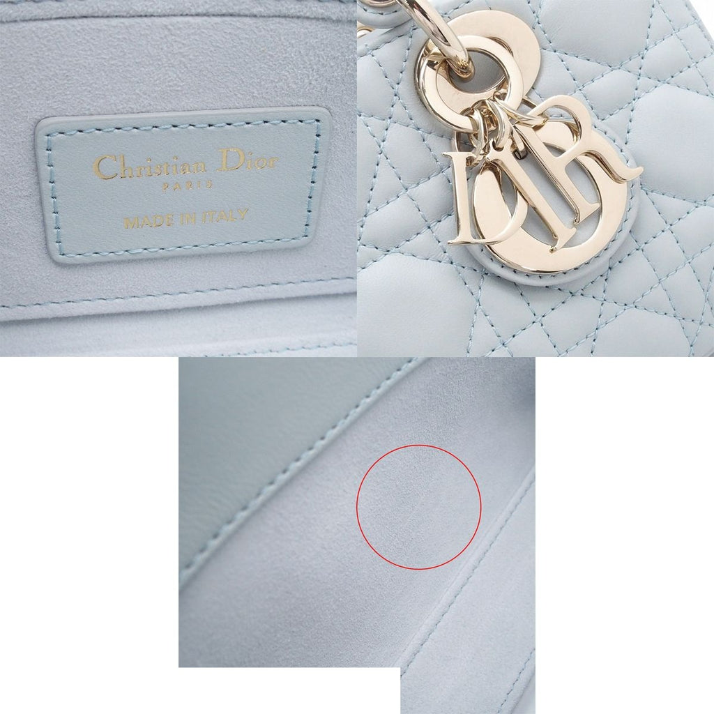 Dior Lady D Joy Light Blue Lambskin 2-Way Shoulder Bag — view 6
