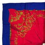 Hermes Scarf Carre 90 Silk Souvenirs de Paris Memories of Blue Red — view 2