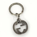 Gucci Key Holder Ring Interlocking G Arabesque SV 925 Silver