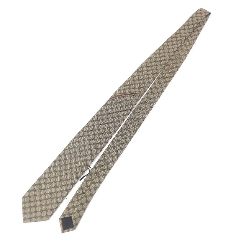 Gucci 100% Silk GG Logo All-over Webline Tie Regular Beige — view 2