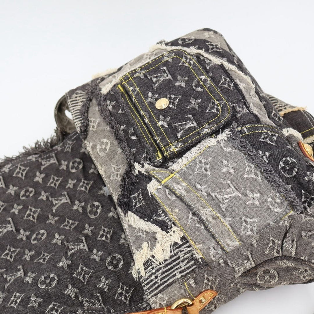 Louis Vuitton Patchwork Postie Messenger Bag Monogram Denim Gray — view 8