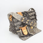 Louis Vuitton Patchwork Postie Messenger Bag Monogram Denim Gray