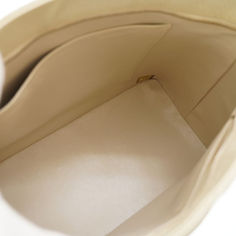 Chanel Medallion Tote Caviar Leather Ivory Grey Gold Hardware Bag 0088 — view 5