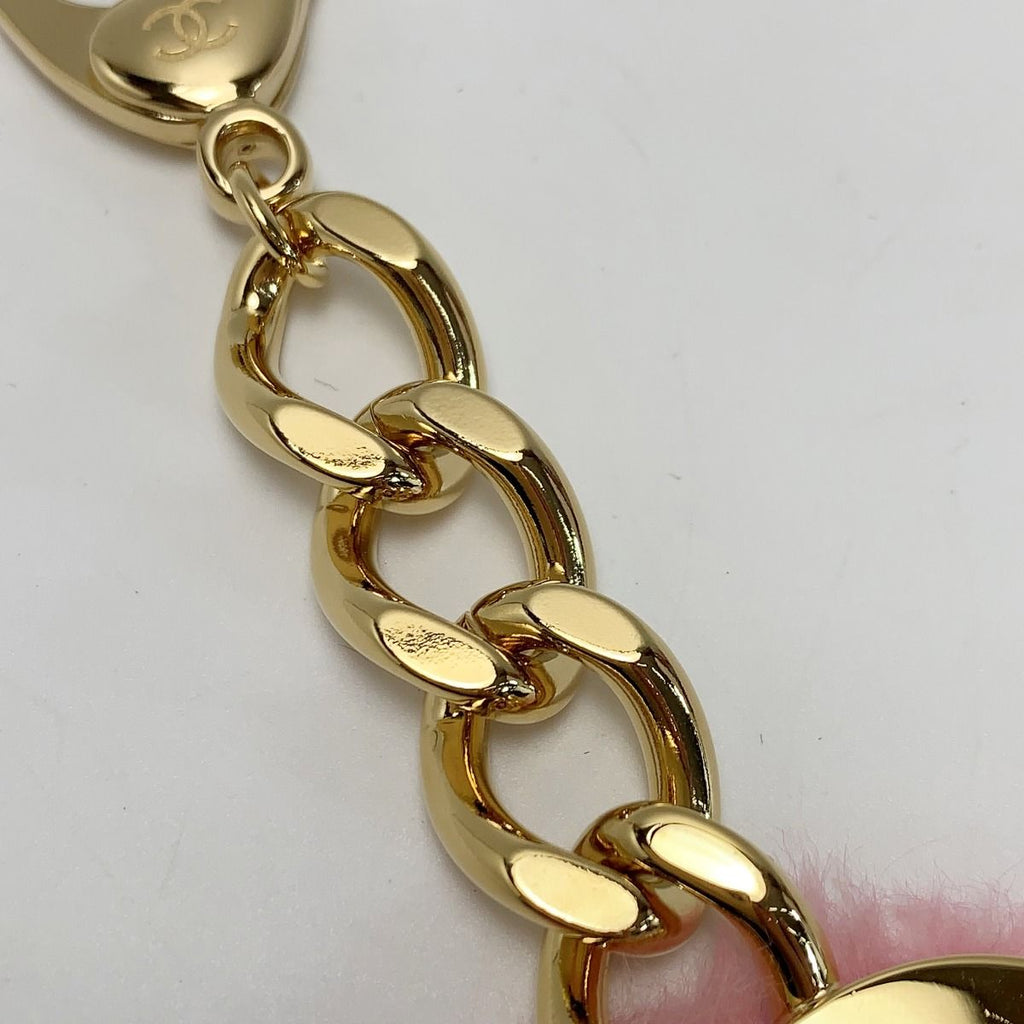 Chanel B24 C Coco Mark Pink Fur Key Holder Charm — view 7