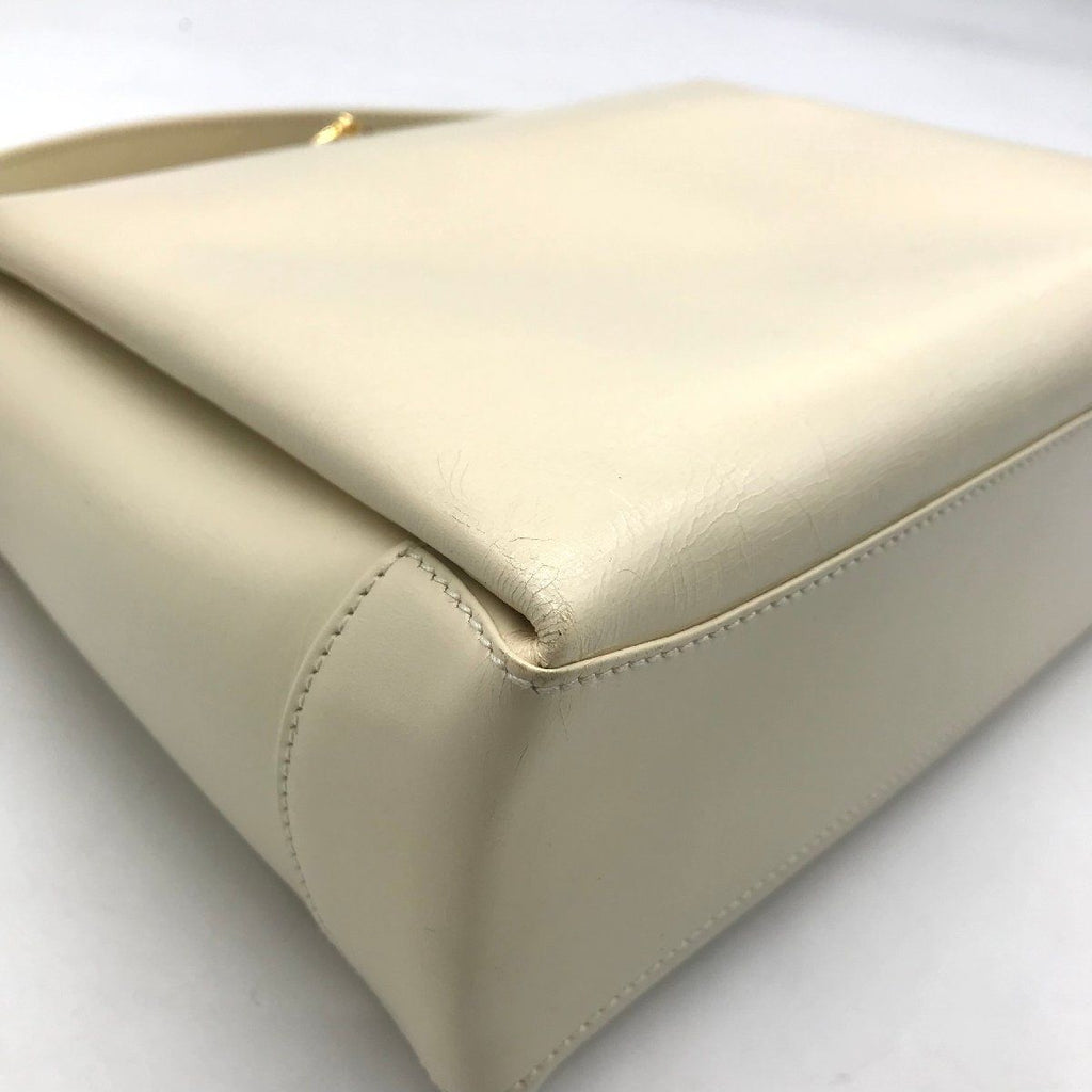 Gucci Vintage Leather Hand Bag Ivory — view 4