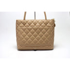 Chanel Caviar Leather Quilted Jumbo CC Logo Medallion Tote — view 2