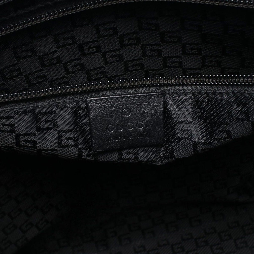 Gucci Tote 019 Black Canvas Leather — view 4