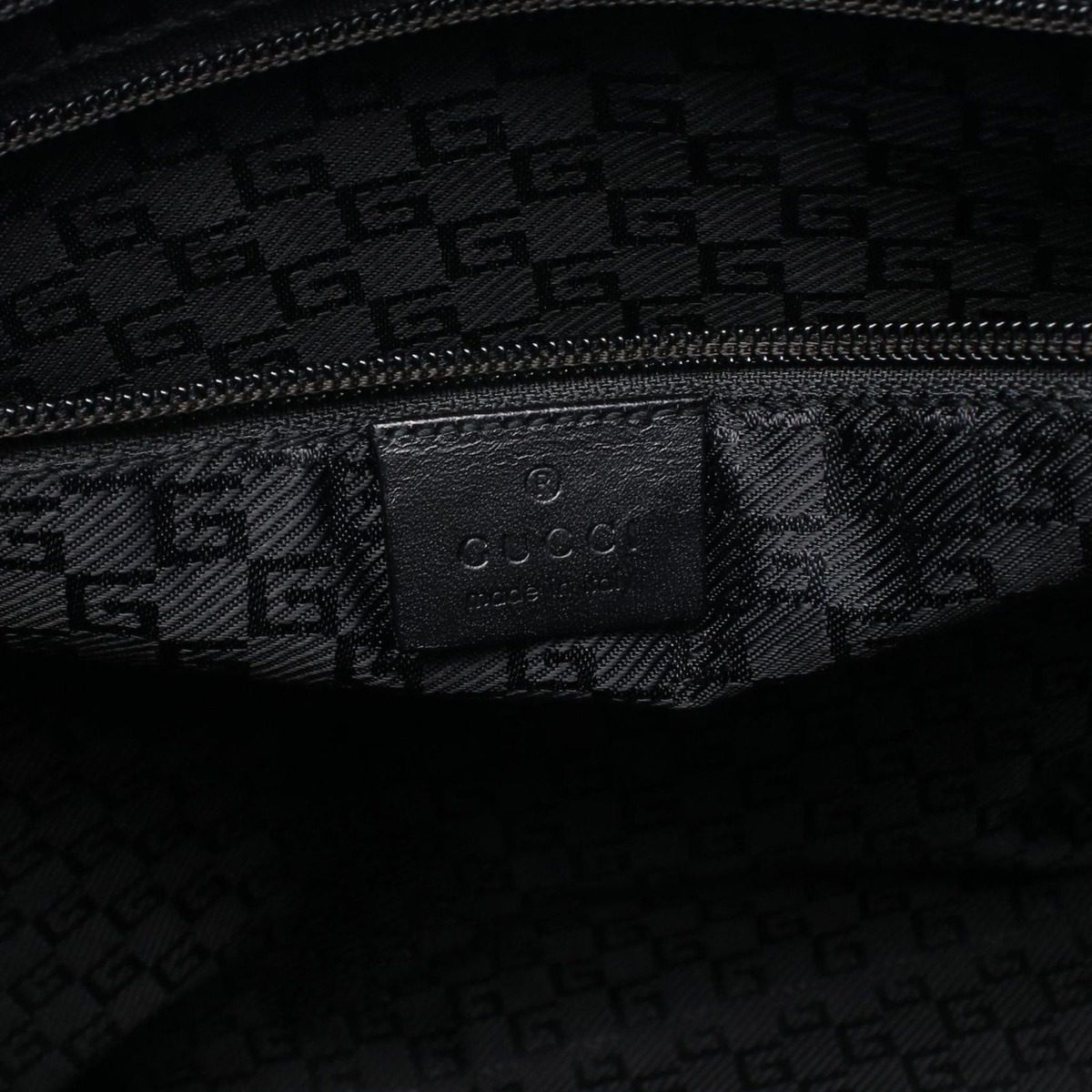 Gucci Tote 019 Black Canvas Leather — view 4