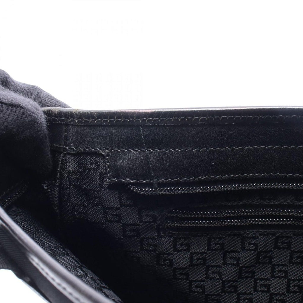 Gucci Tote 019 Black Canvas Leather — view 5