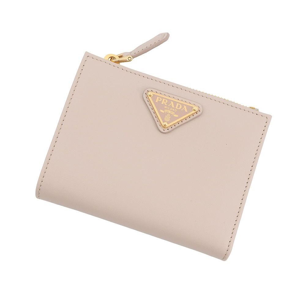 Prada Bifold Wallet Triangle Logo Compact Leather
