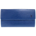 Louis Vuitton Epi Porte Monnaie Cles Bull Blue Bifold Wallet