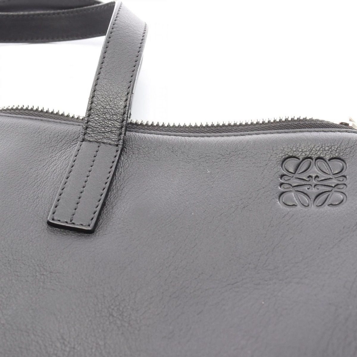 Loewe Business Anagram Black Leather Briefcase — view 7