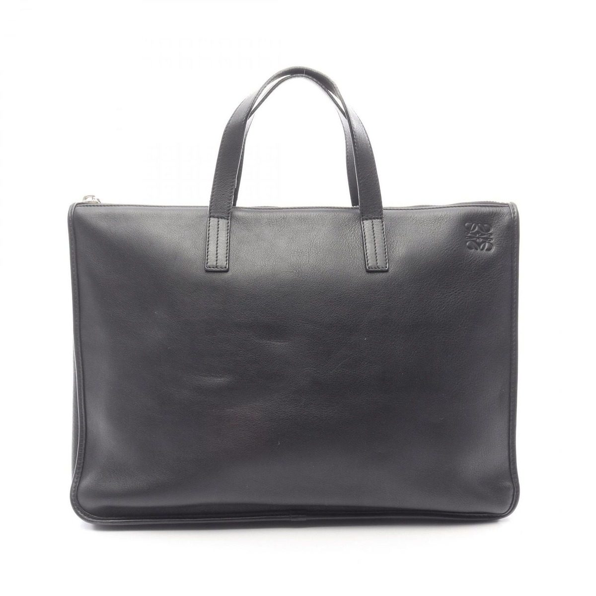 Loewe Business Anagram Black Leather Briefcase