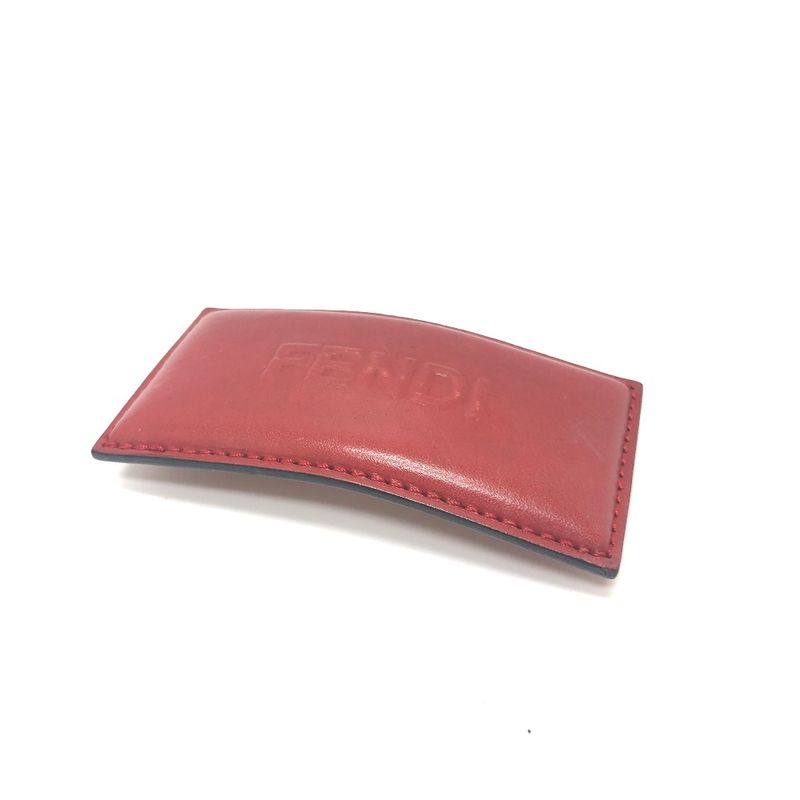 Fendi Barrette Logo Leather Red — view 3