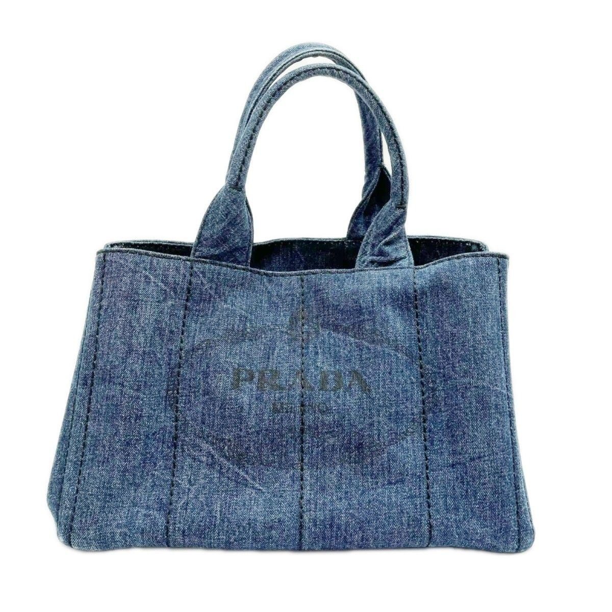 Prada Tote Canapa 158 Navy Denim
