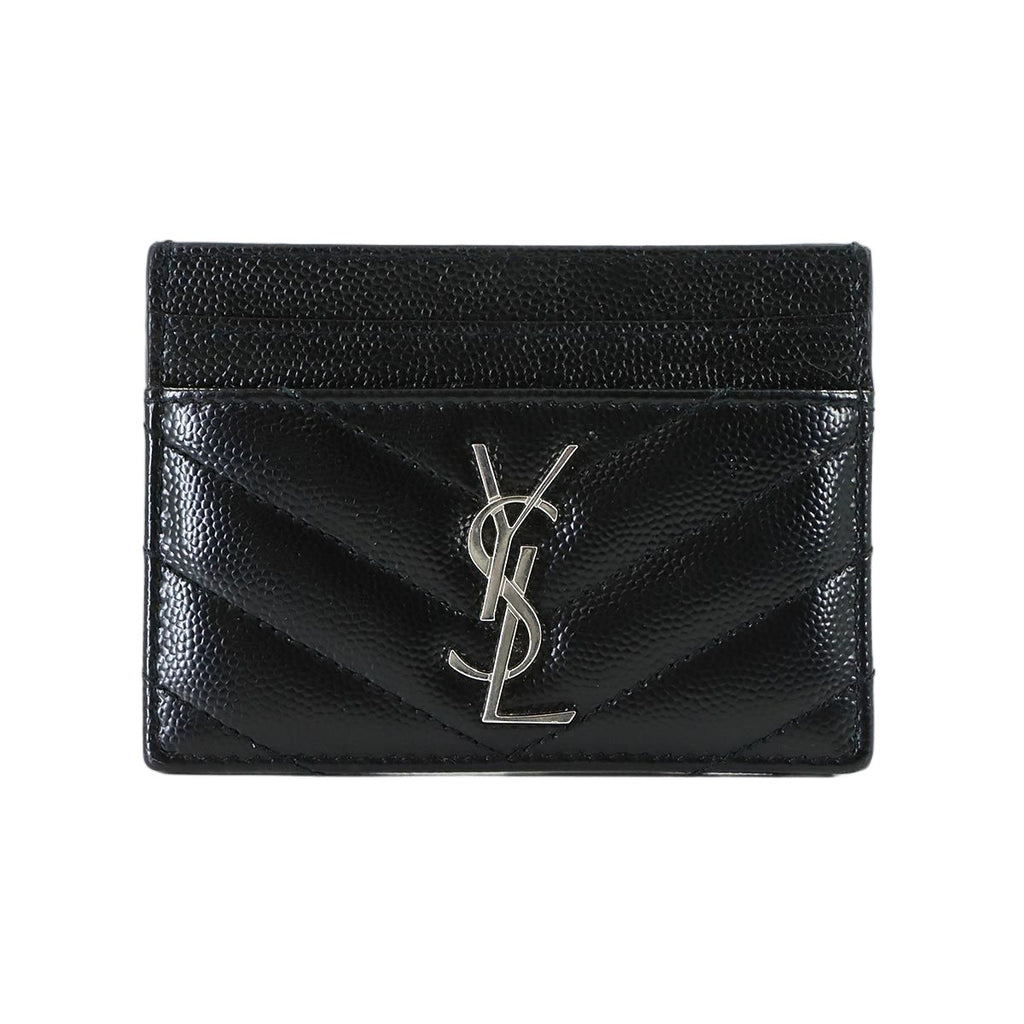 Saint Laurent Cassandra Card Case Holder Leather Black