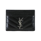 Saint Laurent Cassandra Card Case Holder Leather Black