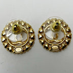 Chanel Round Heart Coco Mark Aba273 Gold Earrings Accessories — view 4