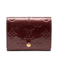Louis Vuitton Monogram Vernis Envelope Carte de Visit Card Case Rouge Fauvist Purple