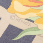Hermes Scarf Shawl Carre 140 Muslin Roseraie Silk Navy Multicolor — view 3