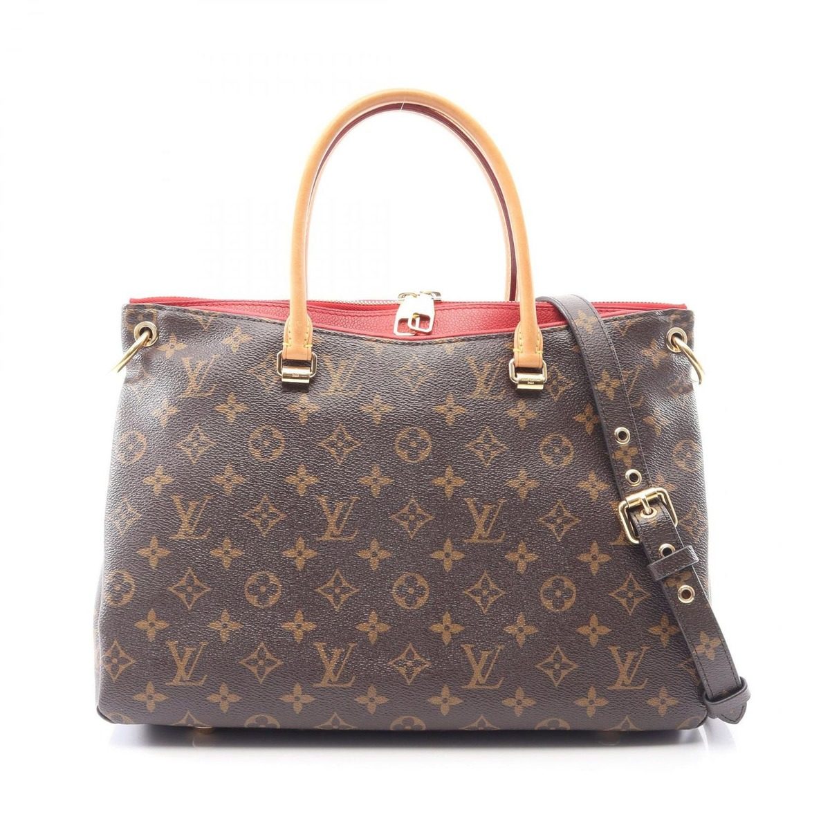 Louis Vuitton Handbag Pallas 2-Way Cerise Canvas Leather