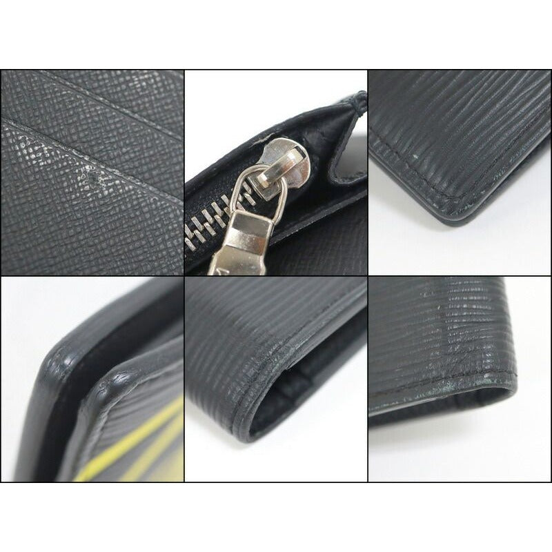 Louis Vuitton Portefeuille Brother Monogram Circle Epi Noir Black Jaune Wallet — view 7