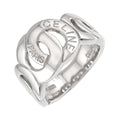 Celine Logo Ring Pt Platinum