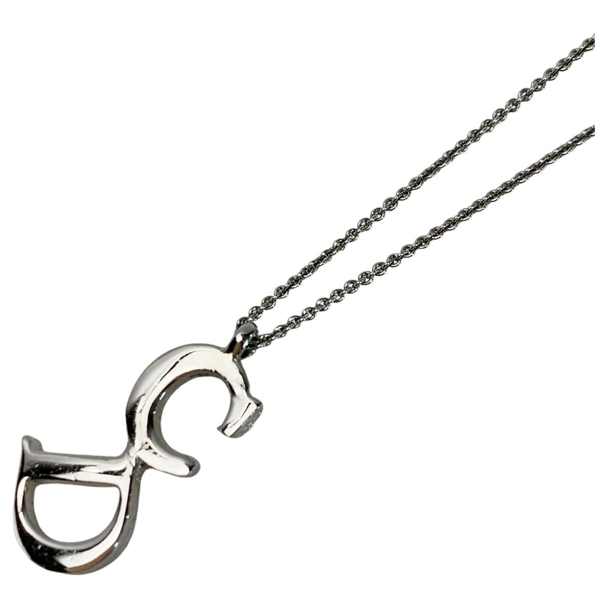 Christian Dior CD Logo Vintage Silver Necklace — view 2