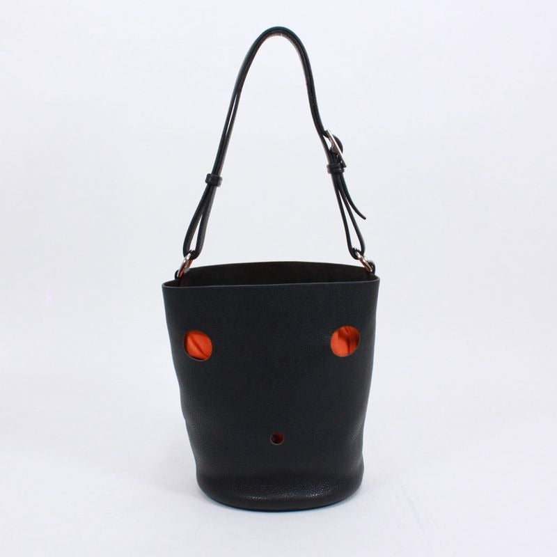 Hermes Mangeoire PM Taurillon Leather Black Handbag Silver