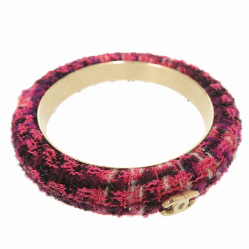Chanel Coco Mark 09 a Tweed Purple Pink Bangle 0790 — view 6