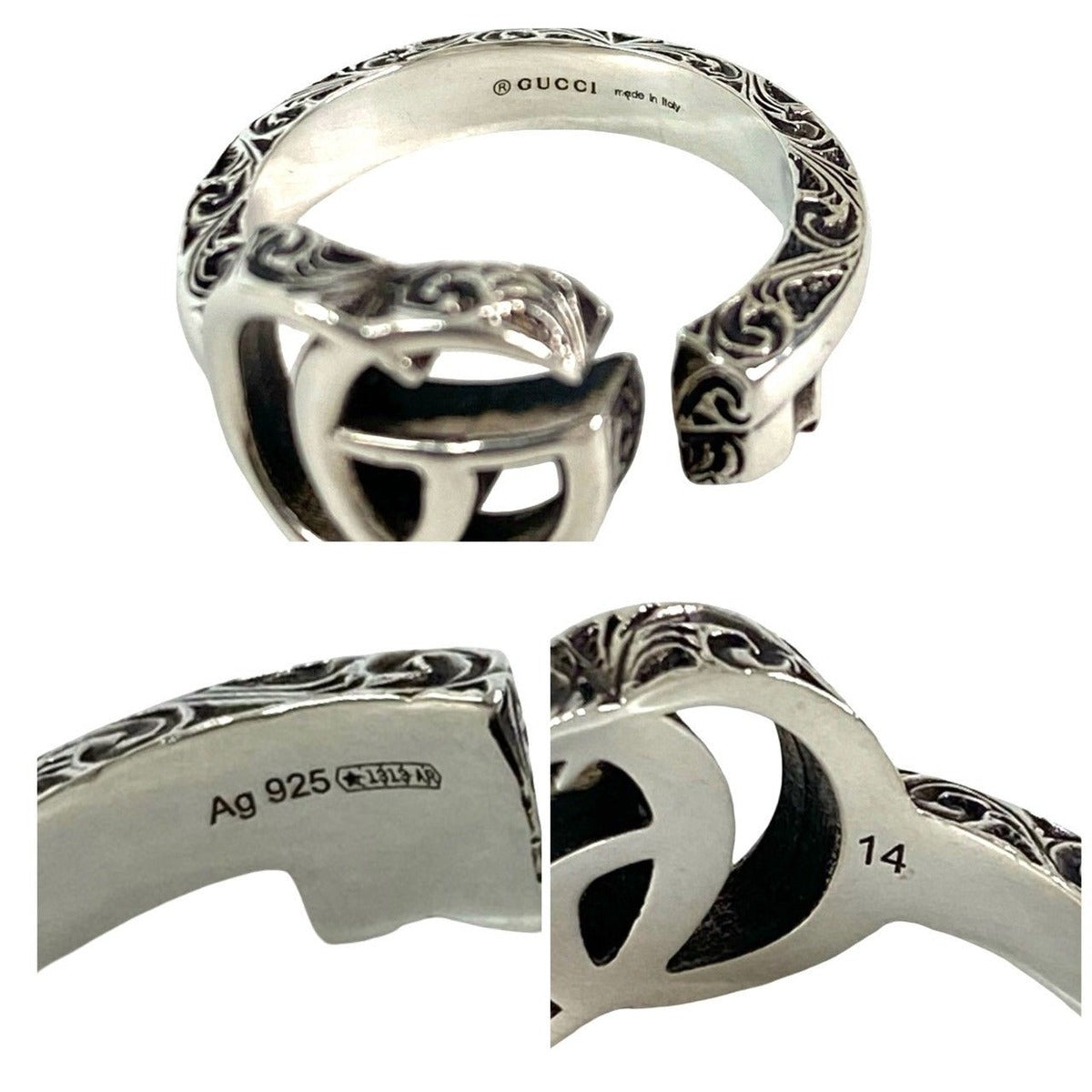 Gucci Box Arabesque Double Key Motif Ring No 13 — view 2