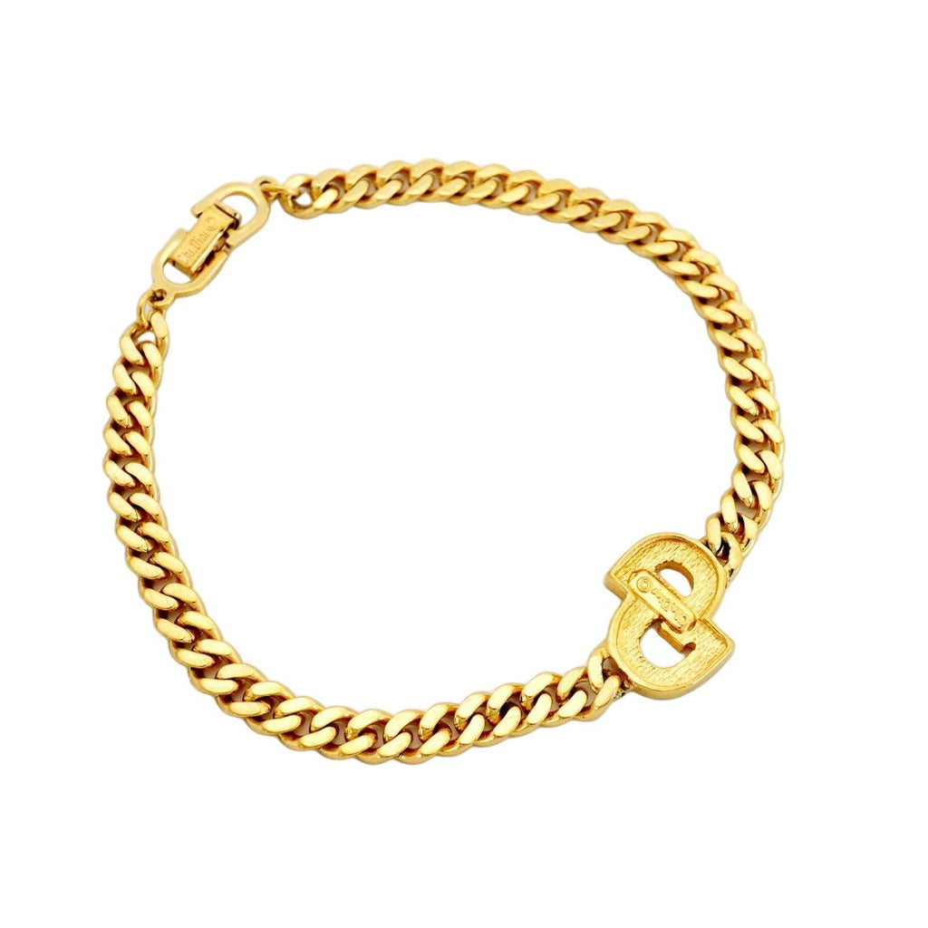 Dior Bracelet CD Logo Gold Plated Rhinestone — view 2