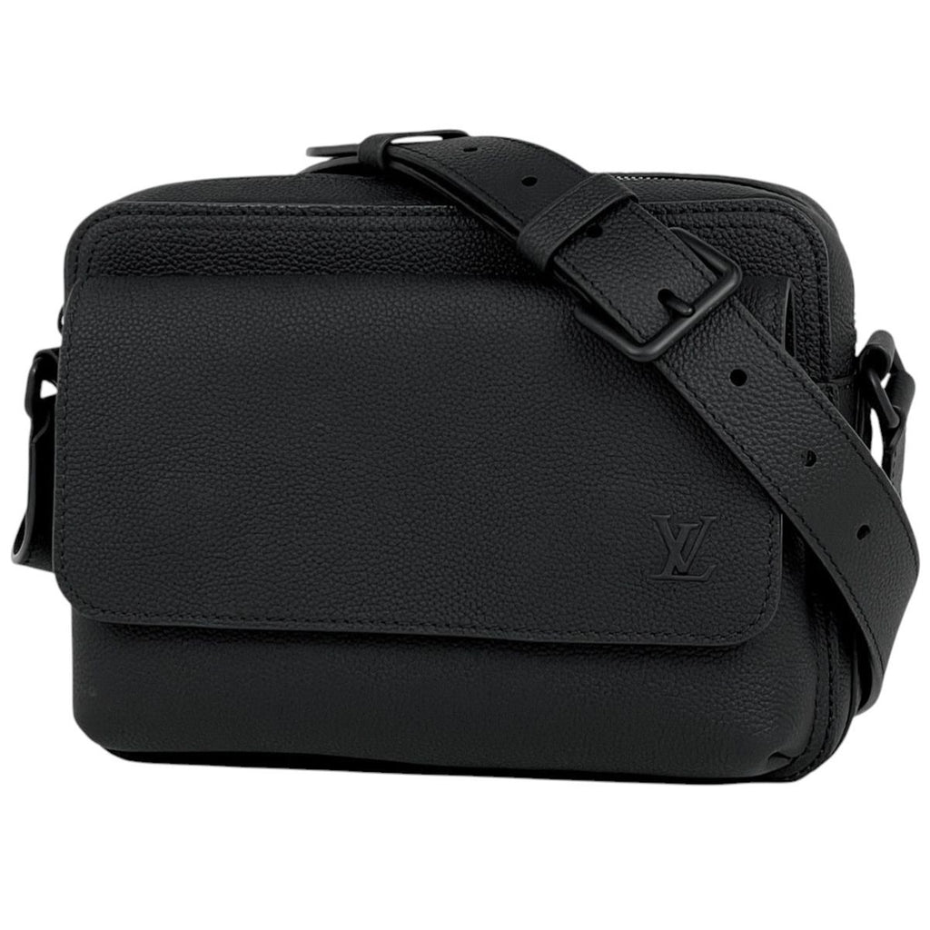 Louis Vuitton Fastline Messenger LV Aerogram Shoulder Bag Leather Noir Black