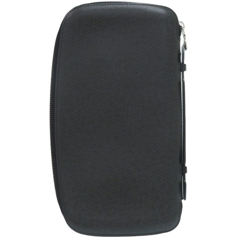 Louis Vuitton Organizer Athol Taiga Leather Black Long Wallet — view 2