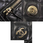Chanel Chain Wallet Black Gold Lambskin Mini Quilted 15 Shoulder Bag — view 8