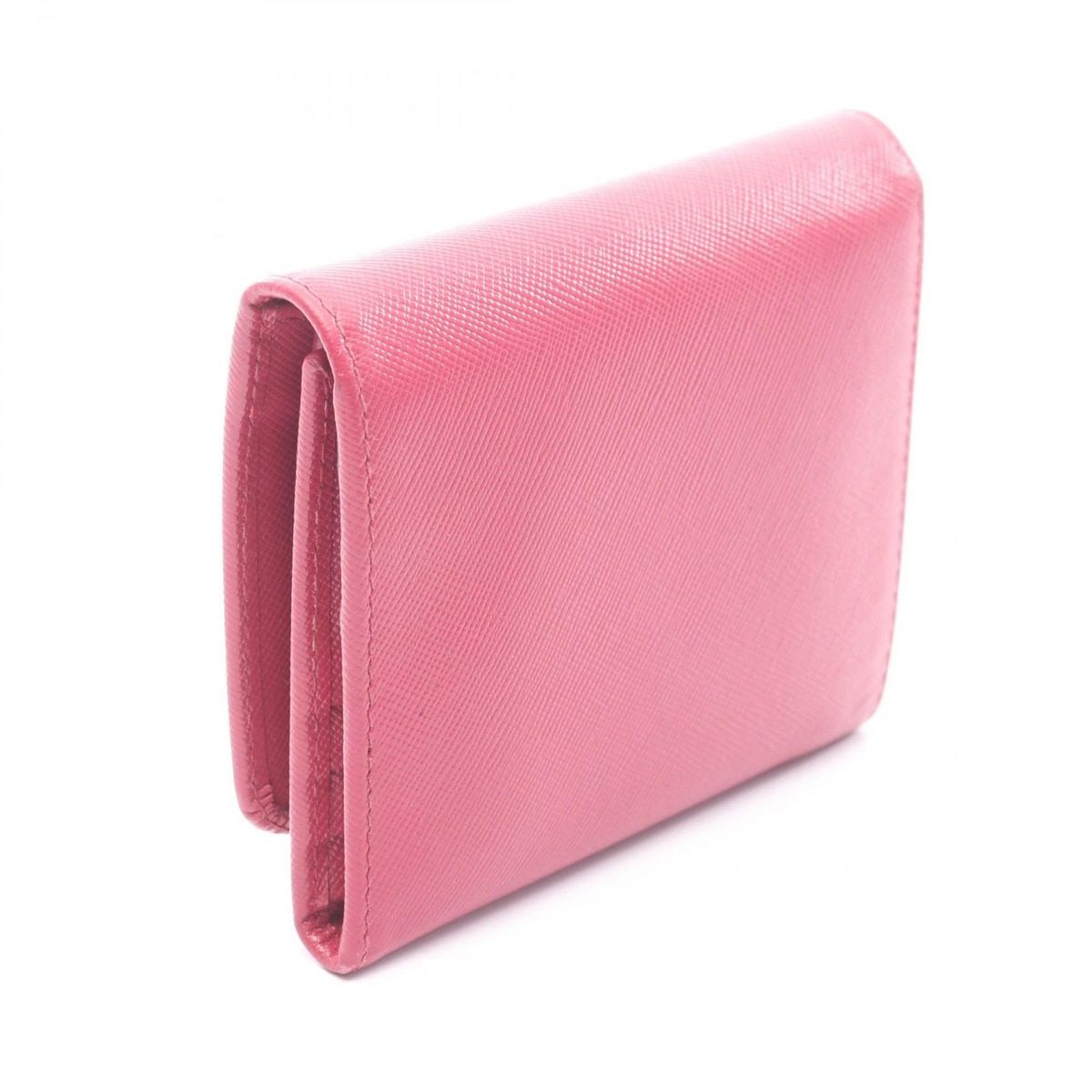 Prada Trifold Wallet Saffiano Magenta Leather — view 2