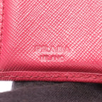 Prada Trifold Wallet Saffiano Magenta Leather — view 5