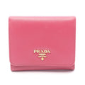 Prada Trifold Wallet Saffiano Magenta Leather