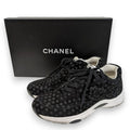 Chanel Coco Mark Print Suede Sneakers Size 42 22AW