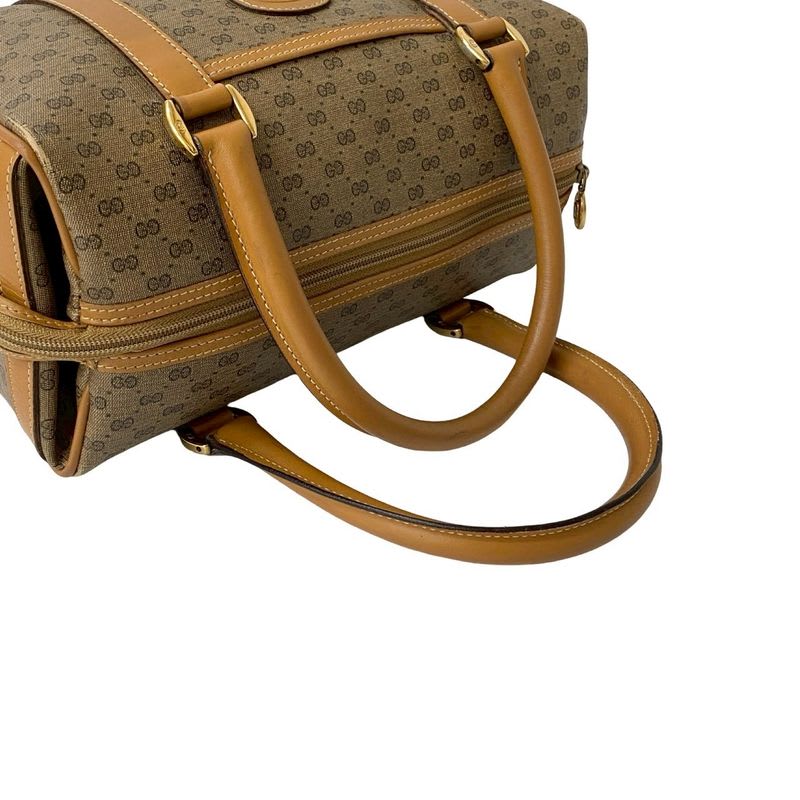 Gucci Vintage Micro GG Logo Leather Handbag Mini