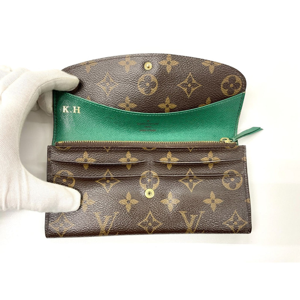 Louis Vuitton Monogram Portefeuille Emily Zipper Wallet Brown Veil — view 8