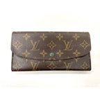 Louis Vuitton Monogram Portefeuille Emily Zipper Wallet Brown Veil
