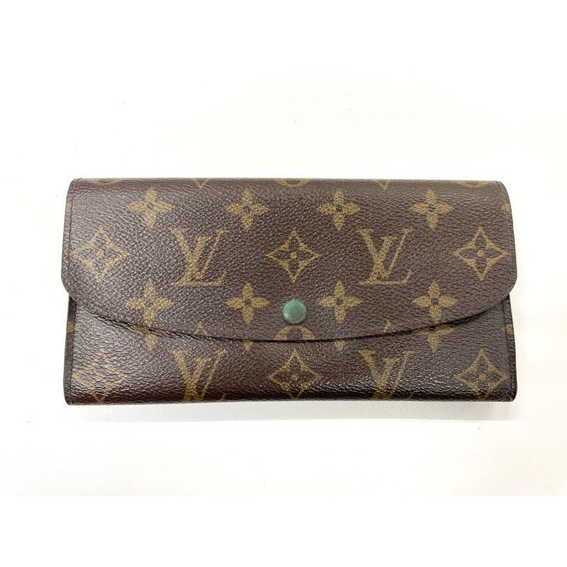 Louis Vuitton Monogram Portefeuille Emily Zipper Wallet Brown Veil