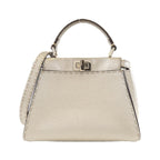 Fendi Selleria Peekaboo Mini Bag Argento — view 2